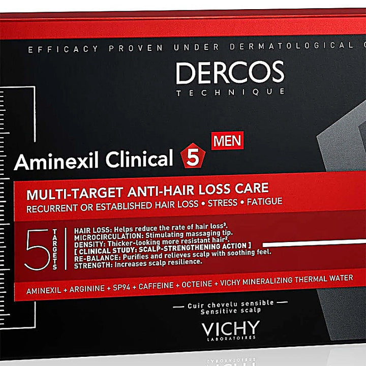 Vichy Dercos Aminexil Clinical 5 for Men Anti-hairloss Treatment 6mlx21s