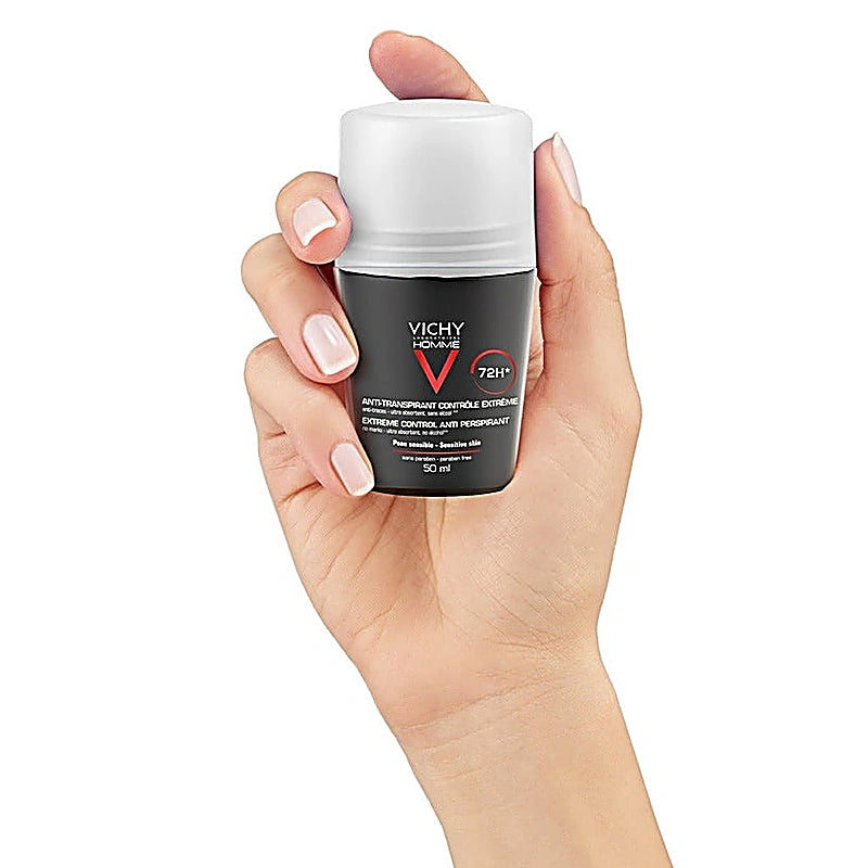 Vichy Homme Deodorant Anti Perspirant 72Hr Roll On For Men 50ml
