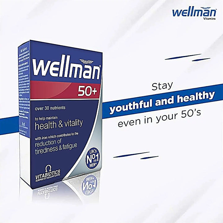 Wellman 50+ Tablets Multivitamins for Men 30s
