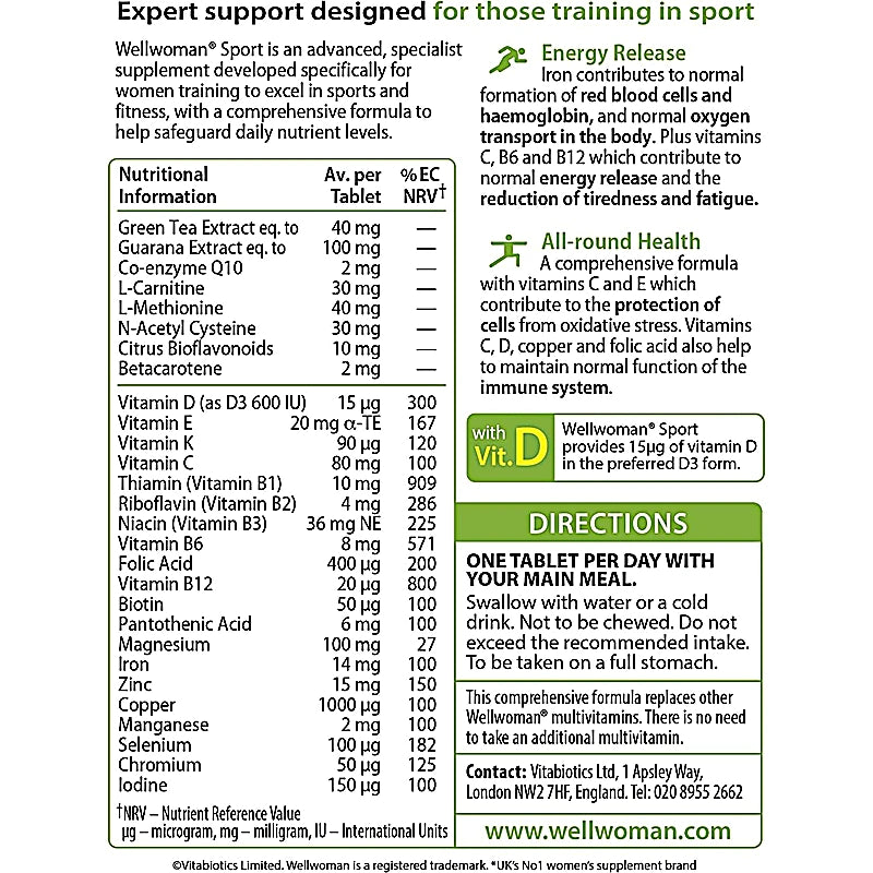 Wellwoman Sport Tablets 30s