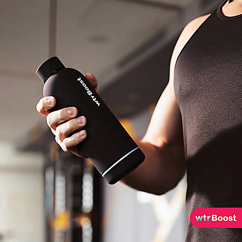 Wtr Boost Matt Black Stainless Bottle 500Ml