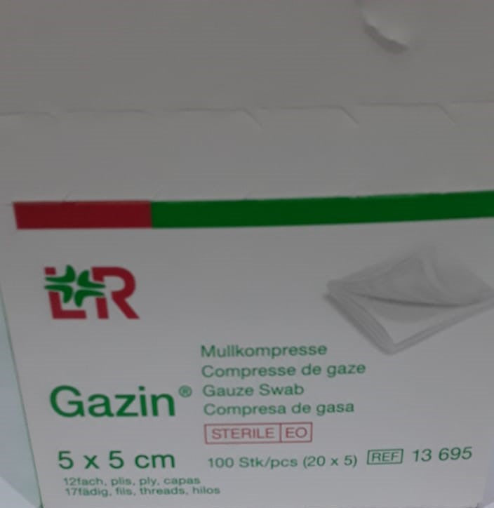 LR gazin gauze dressing 12Ply 5X5cm 20S 13695