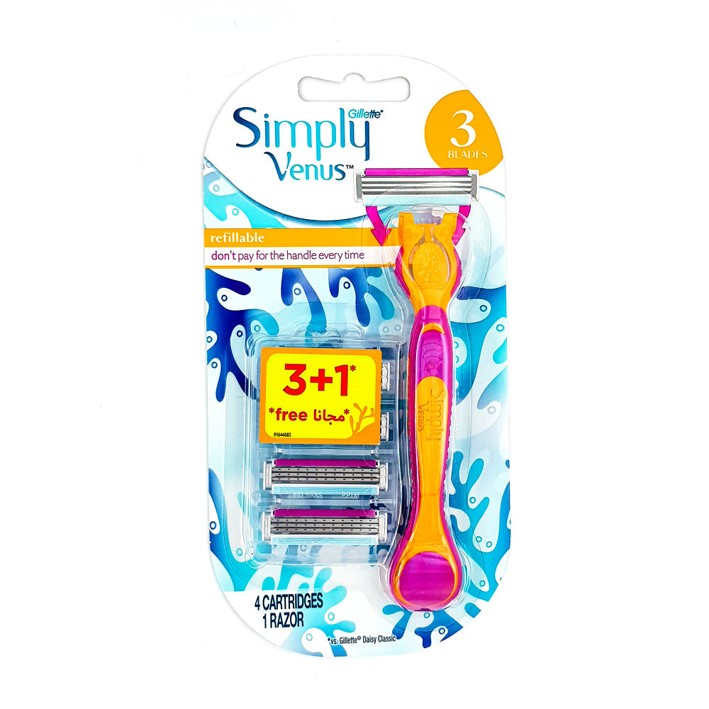 Gillette Simply Venus Hybrid 4 Blades +1 Handle