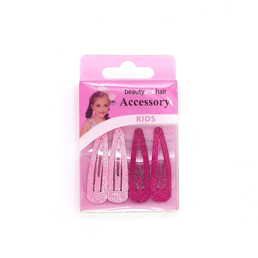 Roro Hair Clic Clac Clips For Kids With Glitter 4S Fk1013