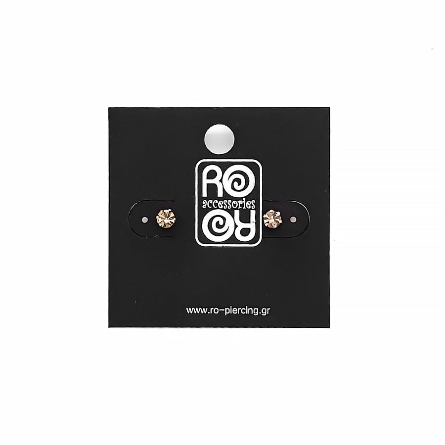 Roro Earrings-Clear Rhodium Plated 211272