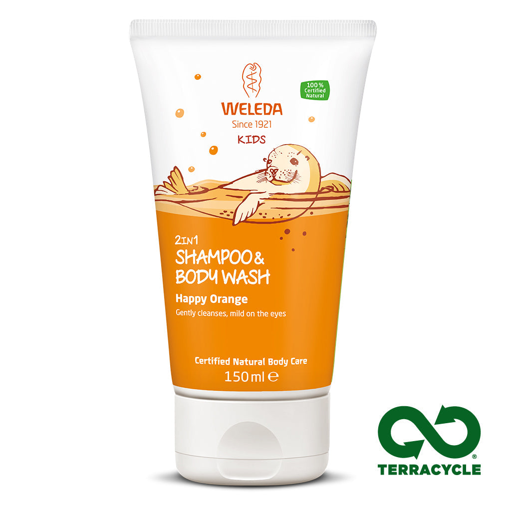 Weleda Kids Шампунь и гель для душа 2в1 Happy Orange 150мл 